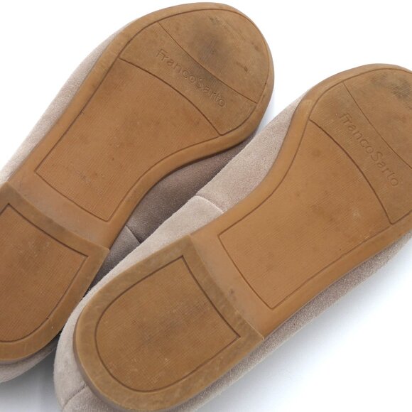Franco Sarto Taupe Suede Flat Bishop Loafers- Women's shoes 9.5 - Picture 11 of 12